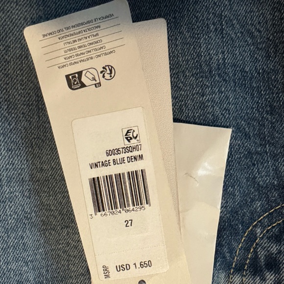 STELLA MCCARTNEY FALABELLA CHAIN KNEES DISTRESSED BOOTCUT JEANS VINTAGE BLUE 27 - Picture 8 of 15